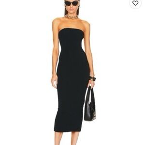 Helsa Jersey Seamed Tube Dress Black (S)